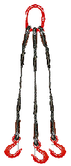 Трехветвивой строп канатный